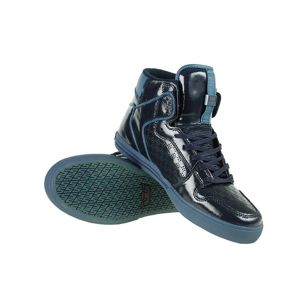 Baskets Montantes Supra Vaider Bleu Marine Midnight Blue Femme | CRO-04471808